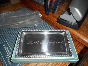 New Mint in Box Mariposa "Love is all you need." Tray The Beatles Lyrics  - Picture 1 of 3