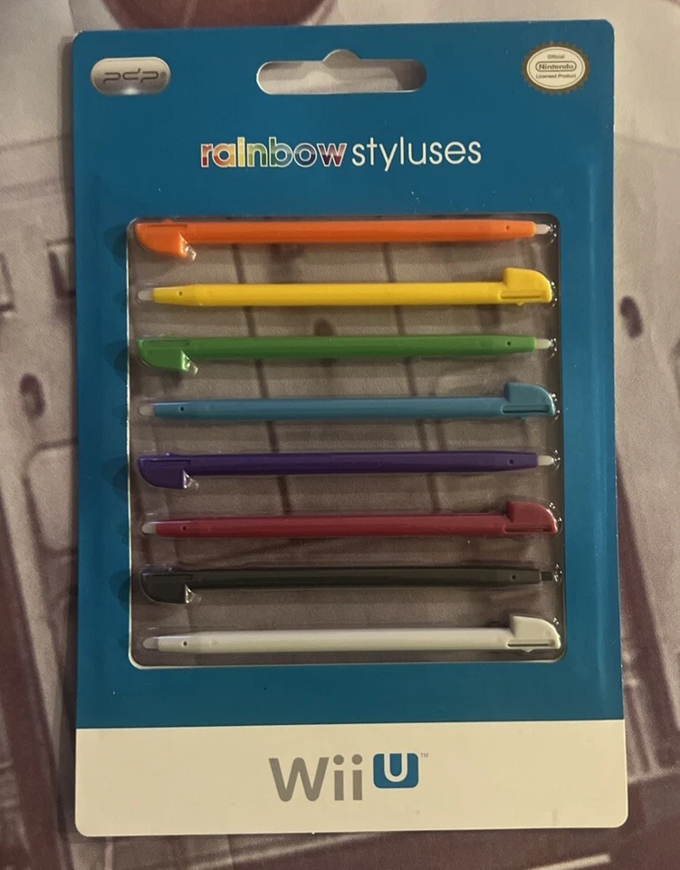OEM Nintendo Wii U Rainbow Styluses Set de 8 Nuevo Paquete Sellado de Fábrica Foto 1 de 1