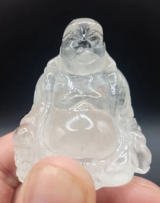 Chinese Rock Crystal Quartz Hand Carving of Buddha Figurine Qing 3.8 cm high - Image 1 of 4