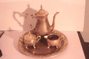 Vintage Sheridan Taunton Silversmiths 4 Piece Silver Plated Tea Set - Picture 1 of 7