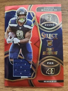 2022 Panini Select - Draft Selections Memorabilia Kenneth Walker III #DS-15 Red - Picture 1 of 4