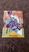 1996 Pinnacle Terry Adams rookie #389 - Chicago Cubs - Autographed!