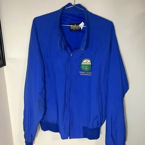 Vintage 90s Auburn Sportswear Men’s Jacket XL Blue Embroidered Federal Aviation - Picture 1 of 5