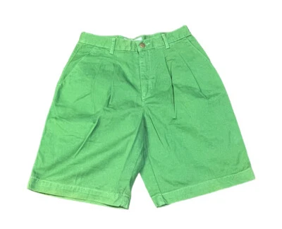 Vintage Guess By Georges Marciano Green Pleated Shorts Size 29 Made In USA - Image 1 of 4