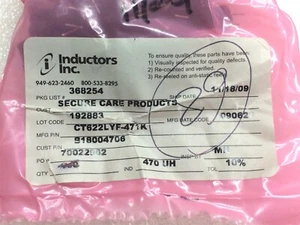 INDUCTORES CT622LYF-471K INDUCTOR INC 470UH RADIAL 20 PIEZAS - Imagen 1 de 1