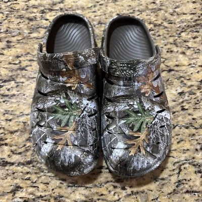 Mens Rugged Shark  Sz 5 Camo Real Tree Edge Slides Clogs Slipper Camouflage NWOT - Image 1 of 4