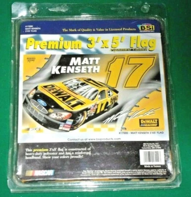 MATT KENSETH Premium 3' x 5' Flag #17 DeWalt Racing NASCAR New In Package - Image 1 of 3