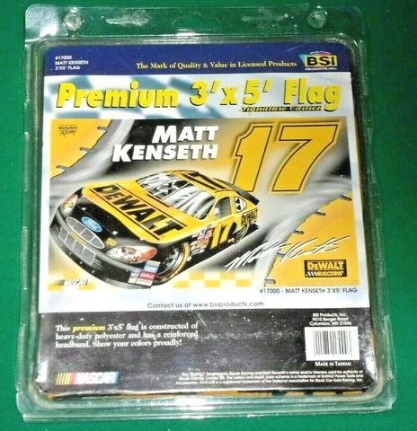 MATT KENSETH Premium 3' x 5' Flag #17 DeWalt Racing NASCAR New In Package Cover
