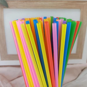 200PCS 10.2 Inches Disposable Decorative Pink Plastic Straws for Birthday Wed... - Picture 1 of 1