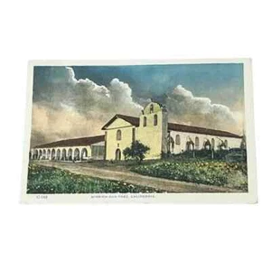 Postcard Mission San Ynez Ines Solvang California White Border B472 - Picture 1 of 2