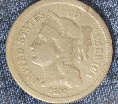 1872 three cent nickel - Image 1 of 2