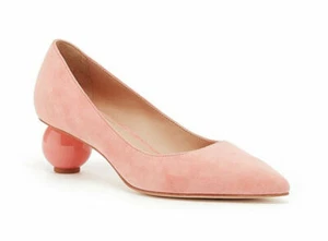 Pour La Victoire Kiki Suede Sphere Heel Pump Rosebud POinted Toe Pumps - Picture 1 of 15