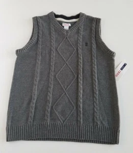 IZOD Big Boys Vest V-Neck Cable Knit (4 Sizes/2 Colors) NEW - Picture 1 of 8