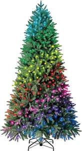 7.5 Ft Twinkly Pre-Lit Aspen Pine Quick Set Artificial Christmas Tree, App-Contr - Picture 1 of 11