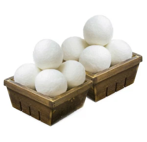 Wool Dryer Balls Natural Fabric Softener 100% Organic, Chemical Free! (4-6-8 Pk) - Picture 1 of 7
