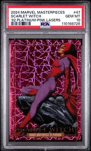 2024 UPPER DECK MARVEL MASTERPIECES ‘92 PLATINUM #47 SCARLET WITCH PINK LASERS - Picture 1 of 3