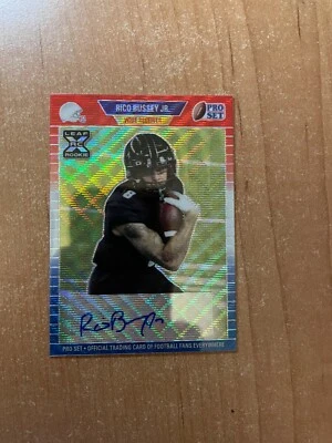 2021 Leaf Pro Set Metal - Rico Bussey Jr. - Red, White & Blue Wave Auto #d 3/7 - Image 1 of 2
