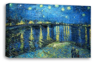 Van Gogh Art Print Sun Starry Night Yellow Gold Framed Wall Canvas Picture Large - Picture 1 of 6