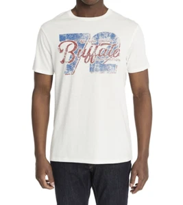 Buffalo David Bitton Men's Large Short Sleeve Graphic Print T-Shirt White - Picture 1 of 20