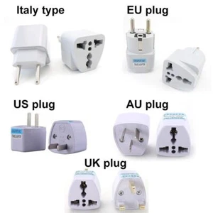 AU EE. UU. REINO UNIDO UE enchufe adaptador de CA enchufe de viaje alemán americano convertidor de alimentación - Imagen 1 de 11