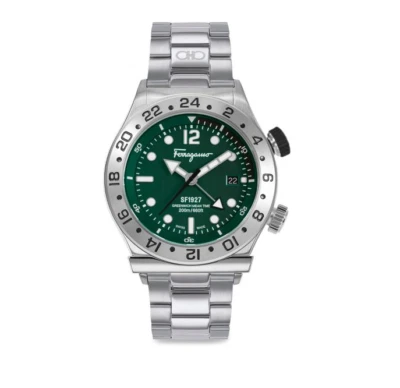 Precio de venta sugerido por el fabricante $1,345 Ferragamo 1927 44MM reloj pulsera de acero inoxidable para hombre Foto 1 de 4