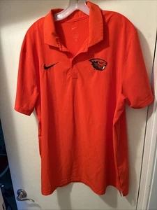Nike Dri-Fit Mens Short Sleeve Orange Polo Shirt Oregon State Beavers Size XL - Picture 1 of 5