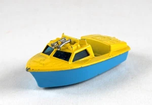 Matchbox Superfast 52B Police Launch Vorserienmodell in blau und gelb - Picture 1 of 8