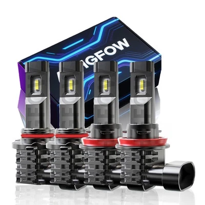 For Peterbilt 389 Base Truck 2008-2022 White LED Headlight Bulbs Lights 9005 H11 - Image 1 of 4