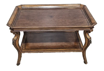 Maitland Smith Burl Mahogany Tray Top Occasional Cocktail Coffee Table - Image 1 of 4