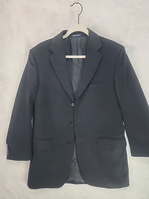 Tasso Elba Mens 38R 100% Cashmere Black Blazer Sports Jacket - Image 1 of 4