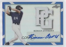 2021 Leaf Perfect Game National Showcase Blue Rainbow /15 Roman Anthony Auto