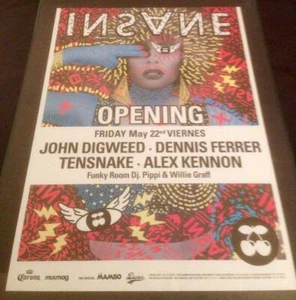 INSANE 2015 @ PACHA CLUB - IBIZA CLUB POSTERS - DEEP HOUSE TECHNO MUSIC DJ - Picture 1 of 19