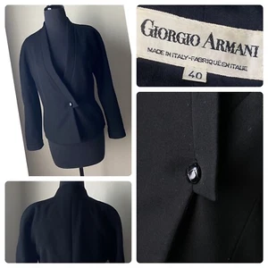 Chaqueta Blazer Giorgio Armani Mujer Negra Italia 40 De Colección - Imagen 1 de 22