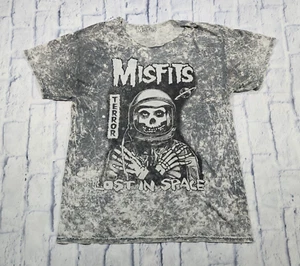 Misfits MENS SZ M Danzig Lost In Space Short Sleeve T Shirt Acid Wash Astronaut - Picture 1 of 9