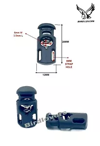 QUALITY SINGLE HOLE Spring Loaded Plastic Toggle Stopper Cord Locks End 2-500PCS - Picture 1 of 4