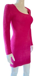 GB Hot Pink Long Sleeve Bodycon Dress Size M New With Tags - Picture 1 of 14