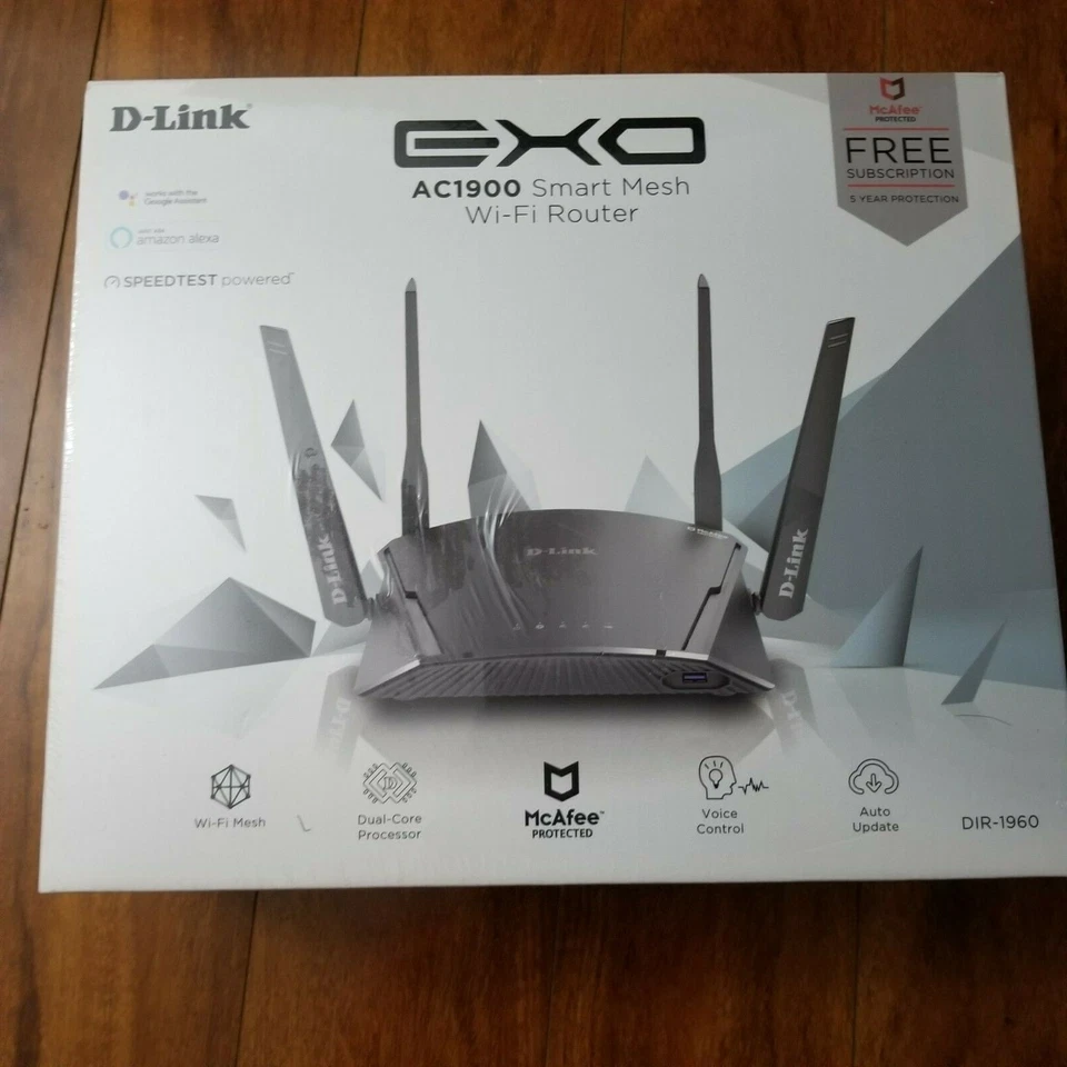 D-Link WiFi Router, AC1900 Dual Band Smart EXO Mesh (DIR-1960-US) - Image 1 of 1