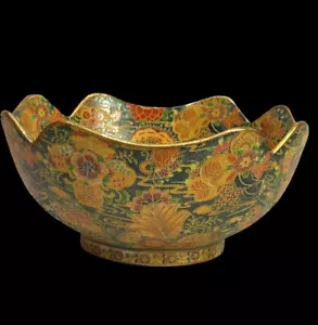 Royal Satsuma große Schale bemalt Goldrand japanisches Porzellan Cloisonné 12x12x5 - Bild 1 von 15