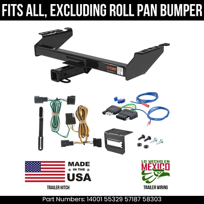 For 95-01 Dodge Ram 1500 Trailer Hitch w/ 5 Pin Wiring Excl roll pan bmpr Curt - Image 1 of 4