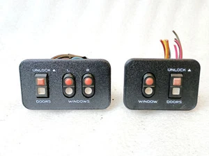 87-91 Power Window Door & Lock Switch Set w/New Bezels F150 F250 F350 Bronco - Imagen 1 de 8
