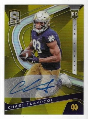 Chase Claypool 2020 PANINI CHRONICLES DP SPECTRA AUTOGRAPH CARD prizm SP/10 AUTO - Image 1 of 2