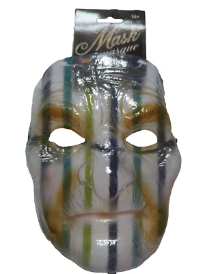 Grumpy Man Transparent Mask Fancy Dress Halloween Adult One Size Spooky Accessor - Image 1 of 4