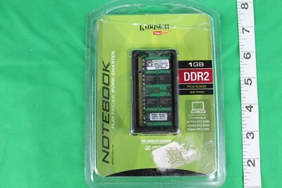 NEW KINGSTON 1GB DDR2 PC2-5300 667MHZ NOTEBOOK MEMORY KVR667D2SO/1GR - Image 1 of 4