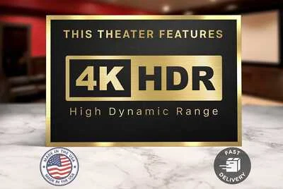 4k hdr home movie theater sign - Image 1 of 3