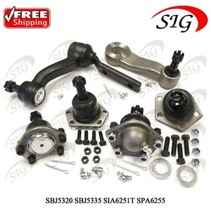 For 1997 - 2005 Chevy Blazer 4WD Front Upper Lower Ball Joint Pitman Arm 6PC Kit - Picture 1 of 5