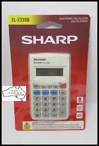 Sharp Basic Calculator 8 Digit Display Battery EL233sb in stock - Picture 1 of 3