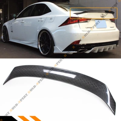FOR 2014-20 LEXUS IS300 IS350 AR STYLE HONEYCOMB CARBON FIBER TRUNK SPOILER WING — 第 1/4 张图片