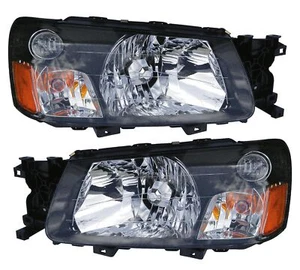 For Subaru Forester 2003-2004 Headlight Headlamp Set w/Bulbs Left & Right Side - Picture 1 of 8