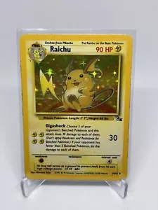 #14/62 Raichu Holo Rare - Vintage 1999 Pokemon TCG Fossil MP - Picture 1 of 2