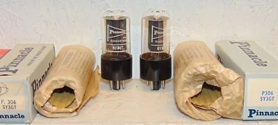 #1 MEJOR NUEVO EN CAJA NOS Par de Coincidencias 5Y3GT GZ30 British Tubes Pinnacle Brimar Años 60 5Y3G Foto 1 de 4